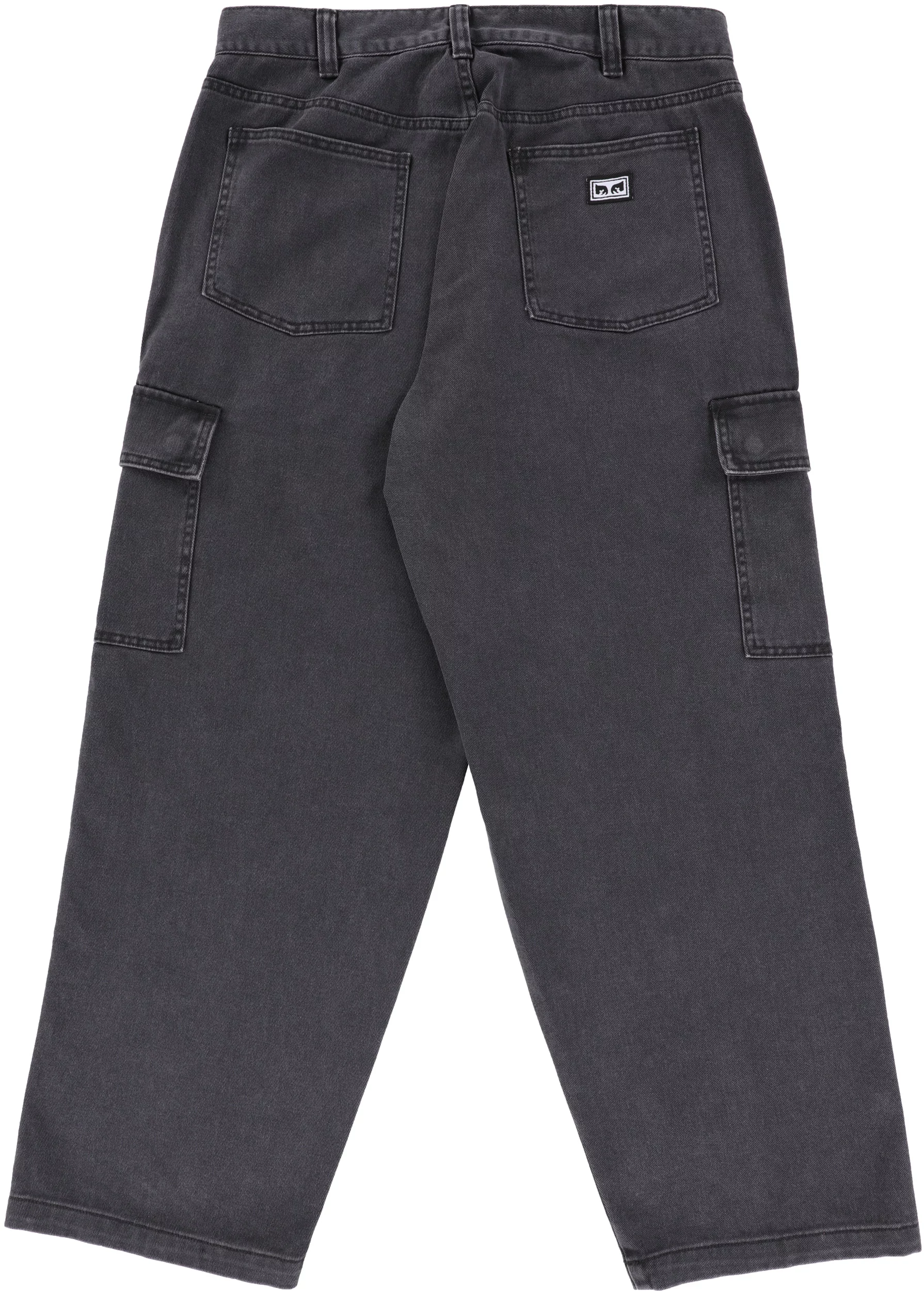 Obey Bigwig Cargo Jeans - black faded wash | Tactics