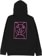 Krooked Moonsmile Raw Hoodie - black/magenta - reverse