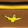 Krooked Bird Lightening Beanie - tan/yellow/black - front detail