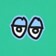 Krooked Eyes LG T-Shirt - kelly green/blue - front detail