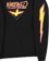 Krooked Bird Lightening Sleeve Crew Sweatshirt - black/yellow-magenta - side detail
