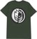 Spitfire Yin Yang Pocket T-Shirt - forest green/black-white - reverse
