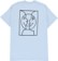 Krooked Moonsmile Raw T-Shirt - light blue/black - reverse