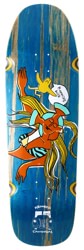 Krooked Sandoval Running Wild 9.81 Wheel Wells Skateboard Deck - blue