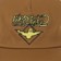 Krooked Bird Lightening Snapback Hat - tan - front detail