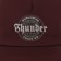Thunder Worldwide Snapback Hat - maroon - front detail