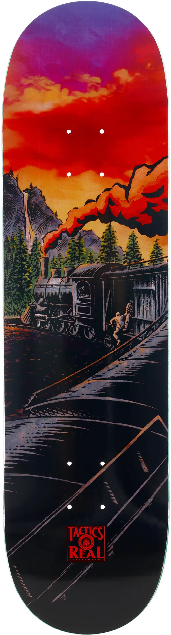 Tactics Real x Tactics Railway 8.5 Skateboard Deck - multi
