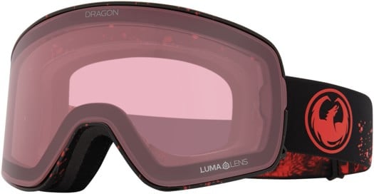 Dragon NFX2 Goggles + Bonus Lens - kaiju/lumalens red ion +