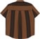 Polar Skate Co. Mitchell S/S Shirt - brown block stripe - reverse