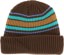 Theories Burst Stripe Beanie - cedar - reverse