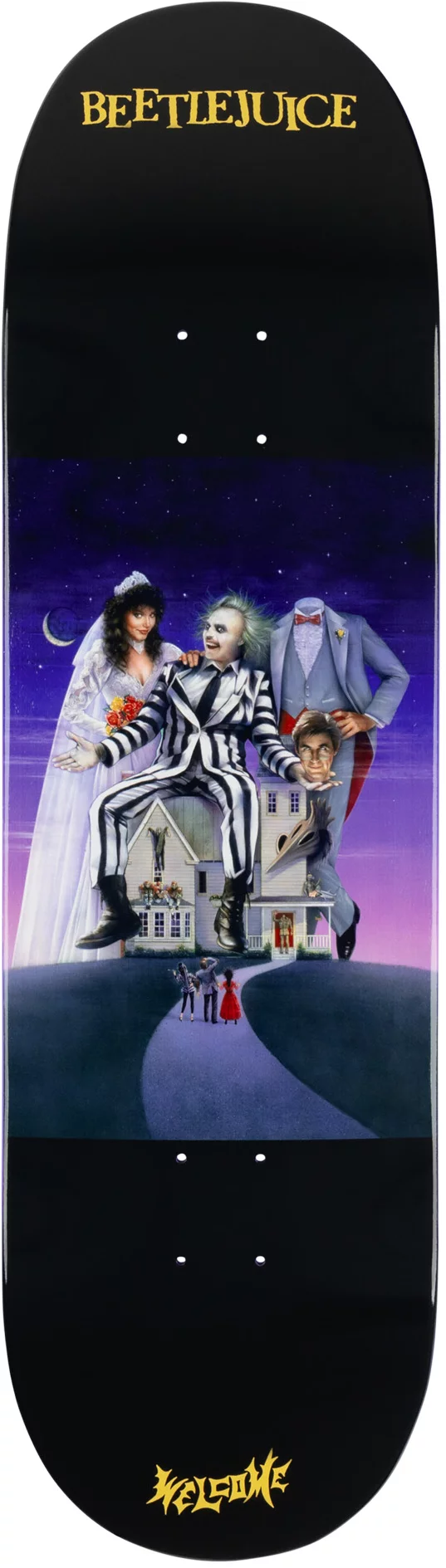 Welcome Beetlejuice Showtime 9.0 Skateboard Deck - black