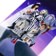 Welcome Beetlejuice Showtime 9.0 Skateboard Deck - black/purple dip - detail