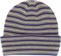 Autumn Mix Stripe Beanie - navy - reverse