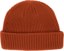 Autumn Waffle Beanie - rust - reverse