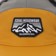 Coal Tracker Earflap 5-Panel Hat - burnt orange/grey - front detail