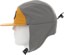 Coal Tracker Earflap 5-Panel Hat - burnt orange/grey - alternate side