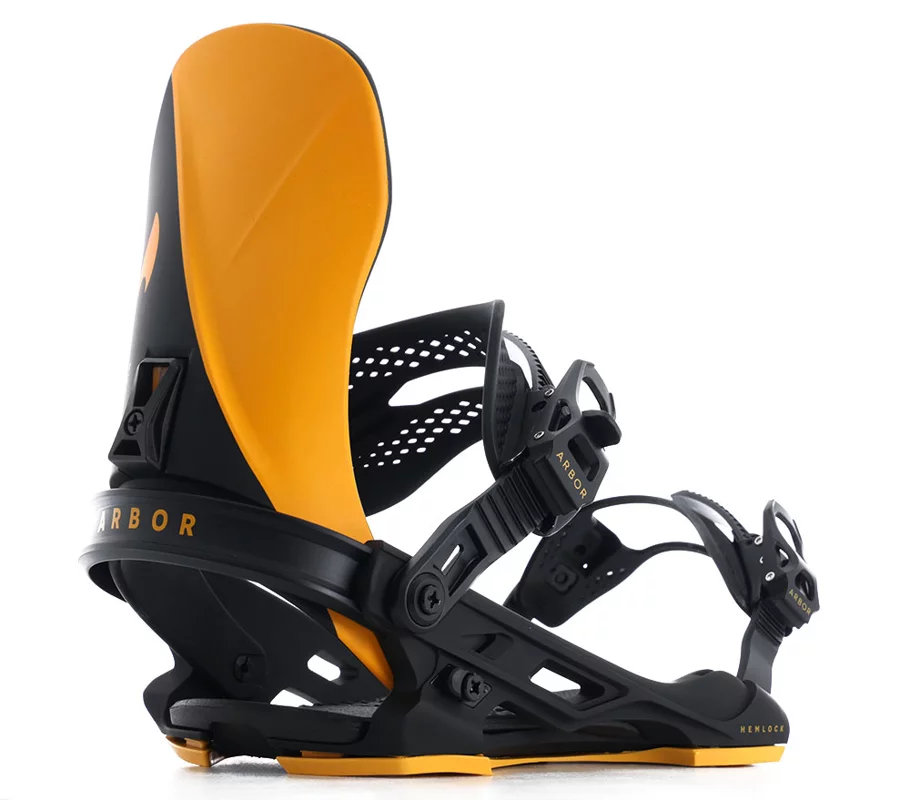 Arbor Hemlock Snowboard Bindings 2025 - (mike liddle) black/candle