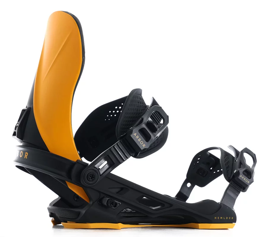 Arbor Hemlock Snowboard Bindings 2025 - (mike liddle) black/candle