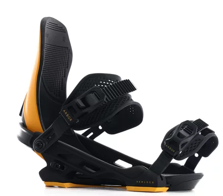Arbor Hemlock Snowboard Bindings 2025 - (mike liddle) black/candle