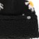 686 Dawn Fleece Beanie - black - front detail