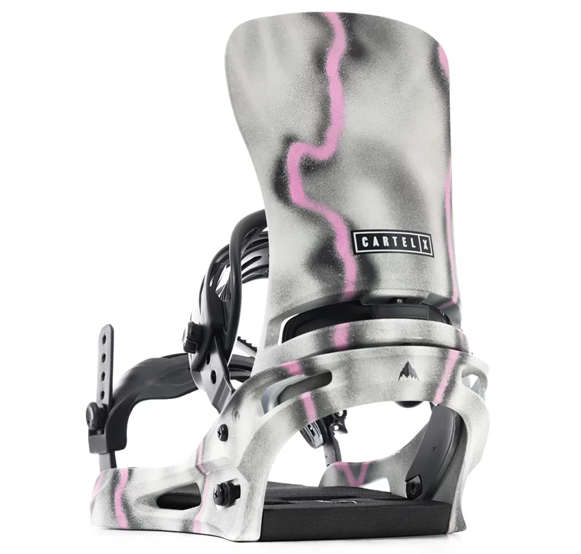 Burton Cartel X Snowboard Bindings 2025 - gray/pink | Tactics