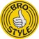 Bro Style Circle Logo 2.5" Sticker - yellow