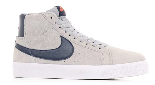 Nike SB Zoom Blazer Mid Skate Shoes - wolf grey/midnight navy-cosmic clay