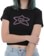 Tactics Women's Spiral Star Crop T-Shirt - black - front detail 1