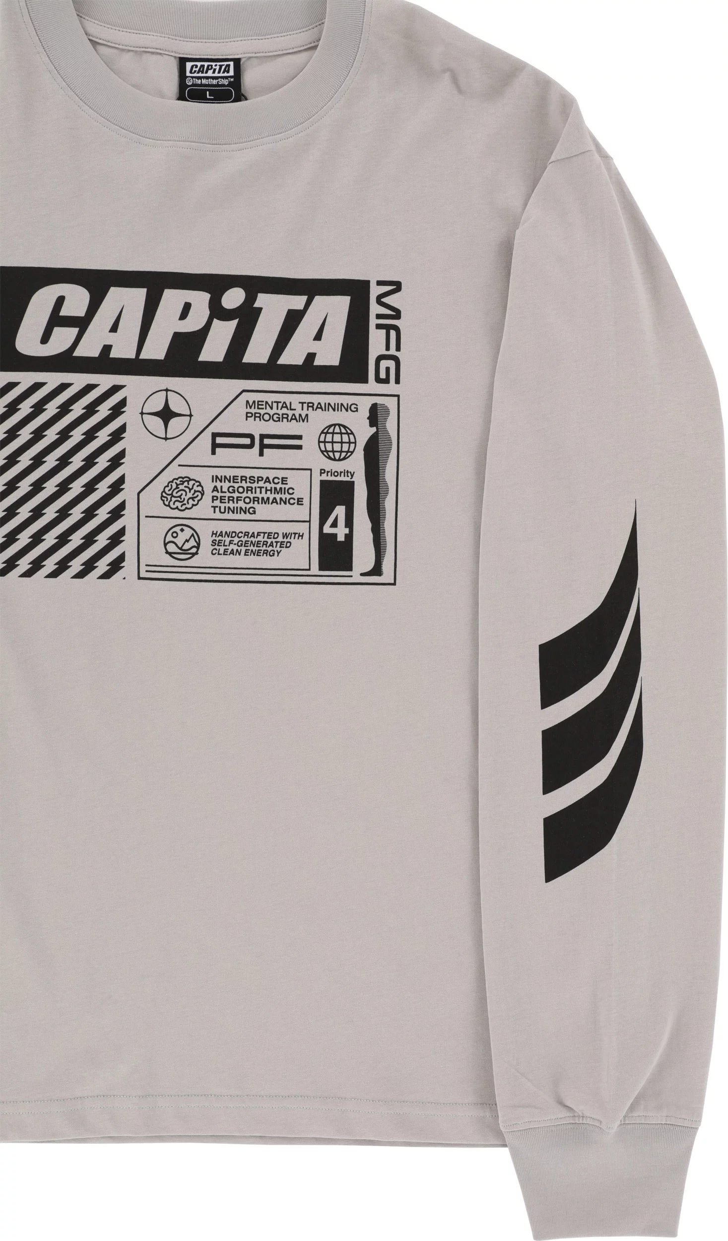 Long Sleeve Capita Clothing CAPiTA Mental L/S T-Shirt Grey Tactics