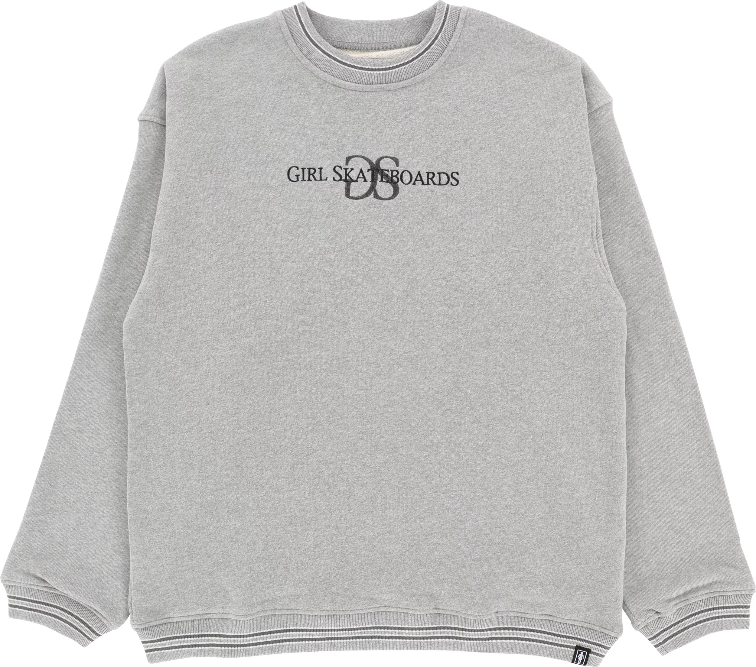 【GRAVER】23FW★ Eye Bullet Mark Sweatshirt Girl GS Embroidered Crew Sweatshirt - grey | Tactics