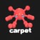 Carpet Bacteria Ringer T-Shirt - black - front detail