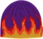 Corduroy Digi Flames Beanie - purple - reverse