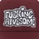 Fucking Awesome PBS Logo Snapback Hat - maroon - front detail
