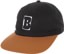 Baker Capital B Snapback Hat - black/brown