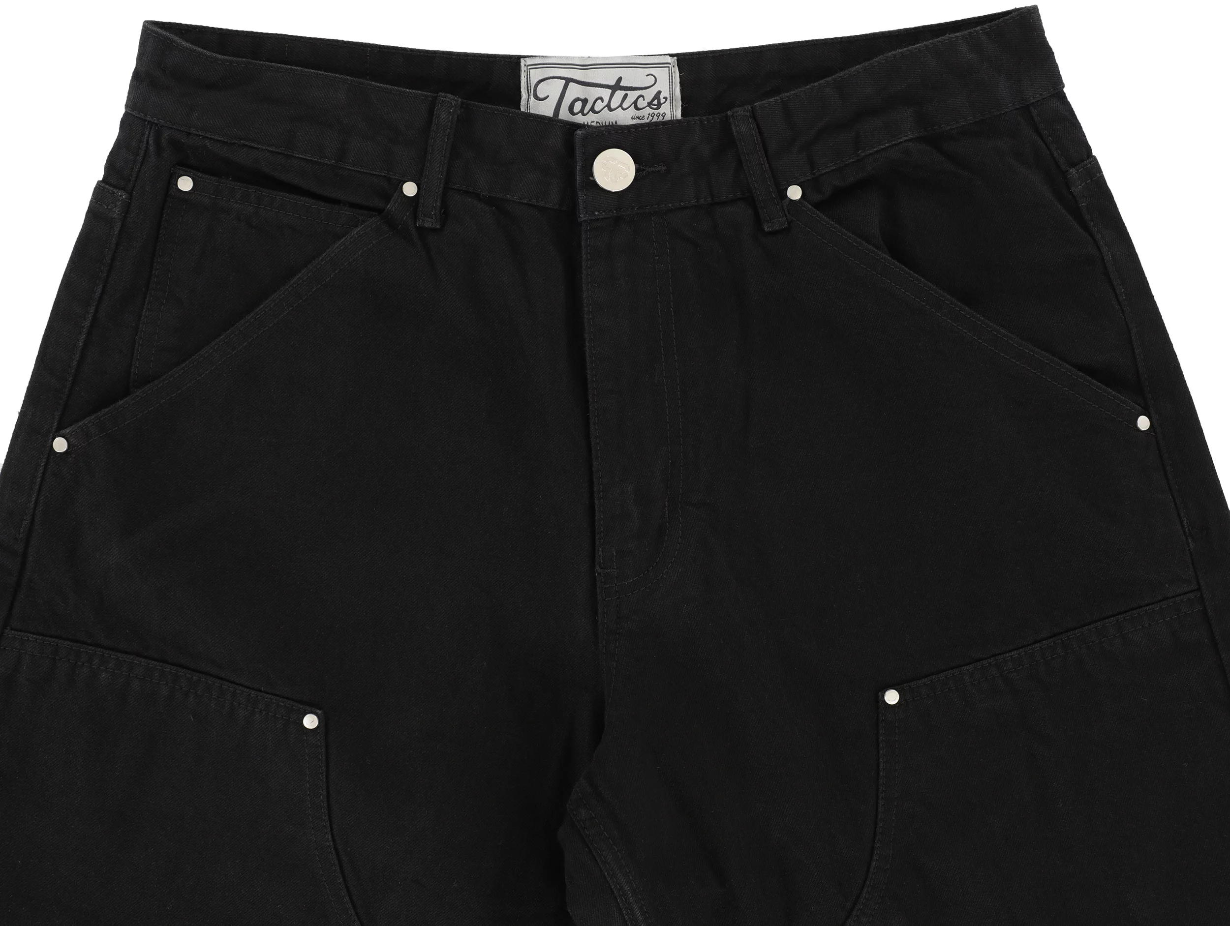 パンツ rivett double knee denim BLACK Wild Ass US-Made Black Denim Double Knee Work Pants, Comfort