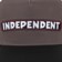 Independent BTG Speed Bar Snapback Hat - charcoal/black - front detail