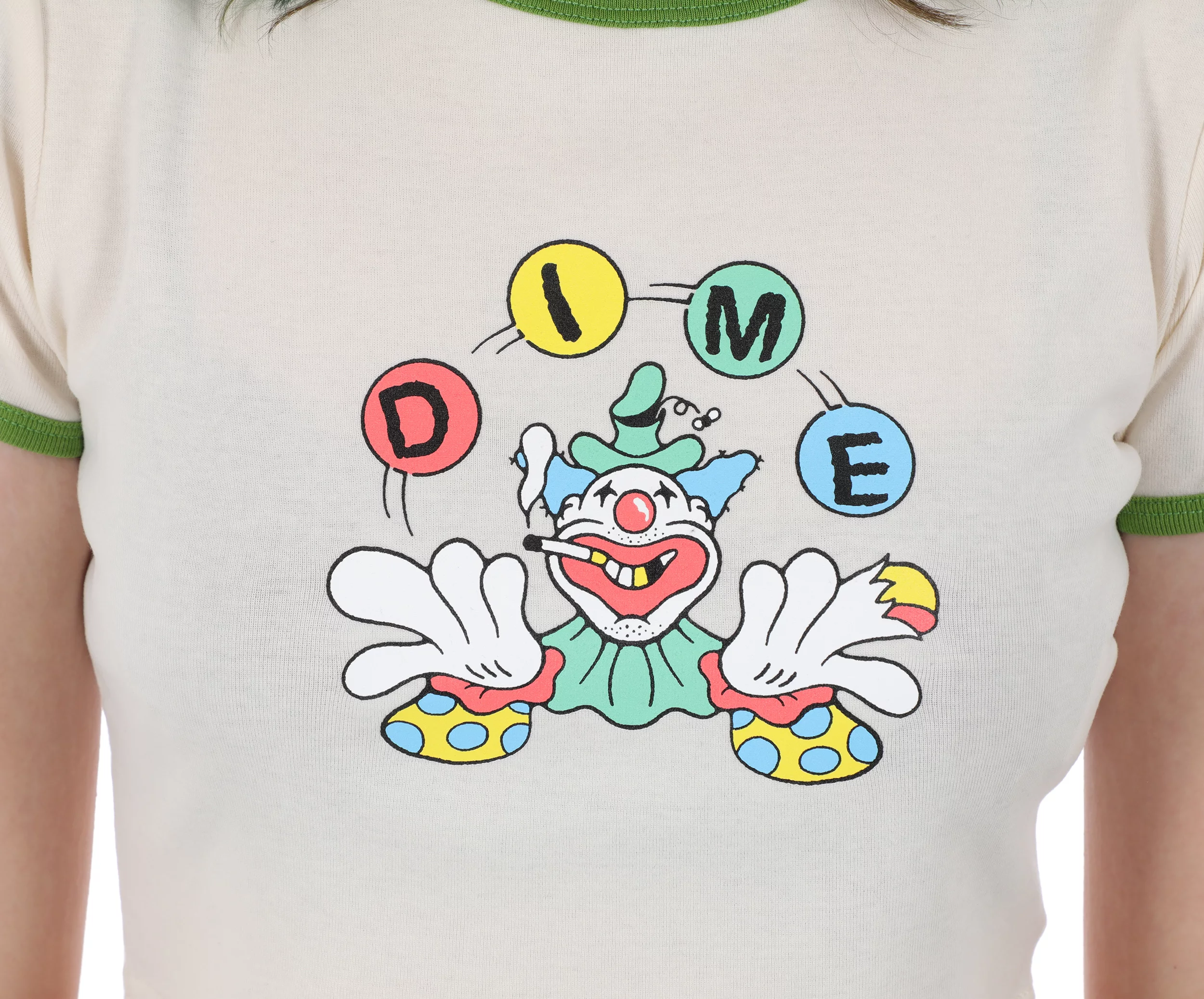 Dime Women's Carnival Baby T-Shirt - off-white | Tactics