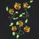 Halloween Stickers Skateboards Dancing Pumpkins T-Shirt - black - reverse detail