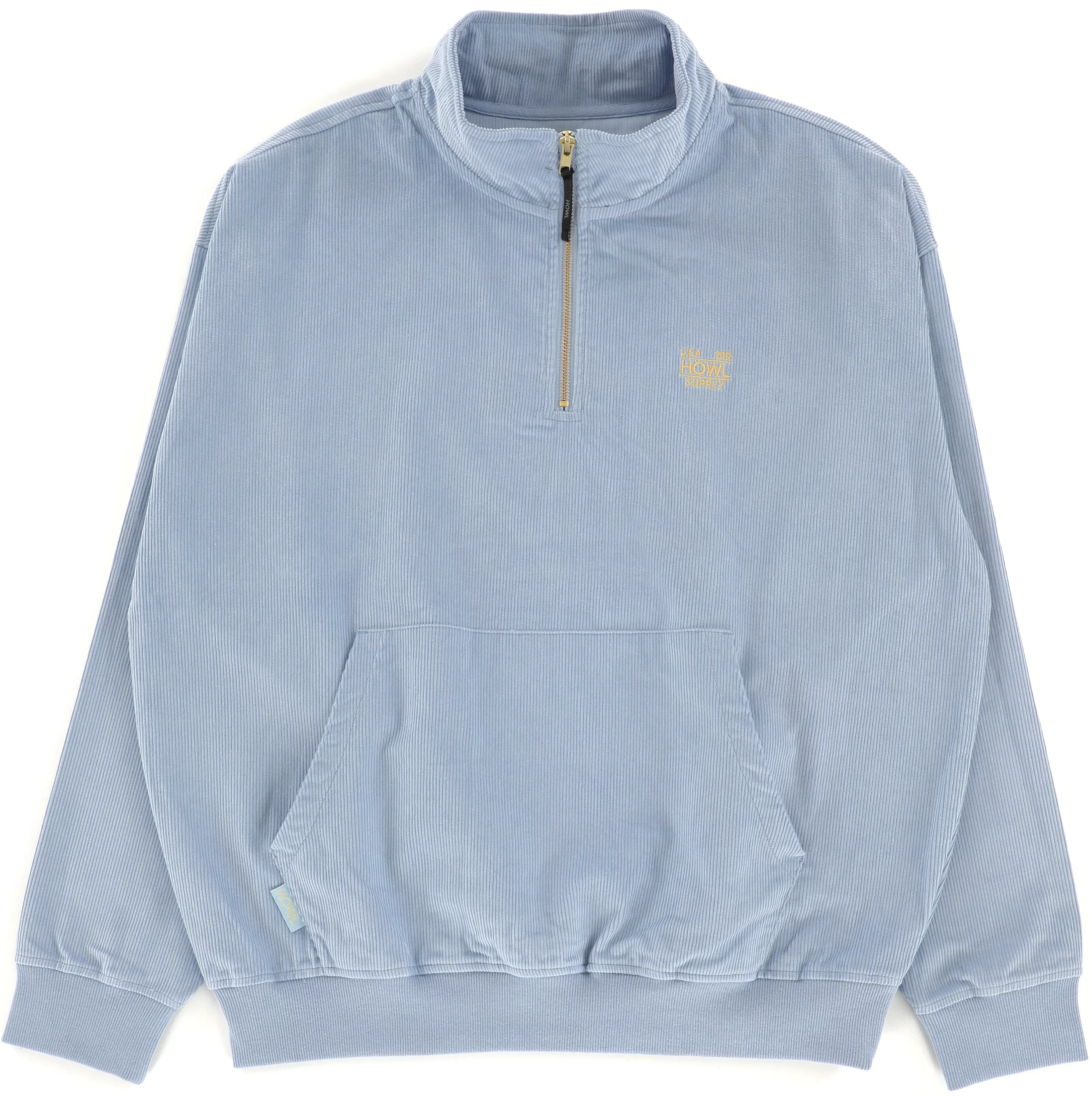 【HI FI FNK】Tetz Zipper Corduroy Jumper Howl Corduroy Half Zip Jacket - uniform blue | Tactics