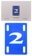2 Riser Pads Logo Riser Pad - blue - package