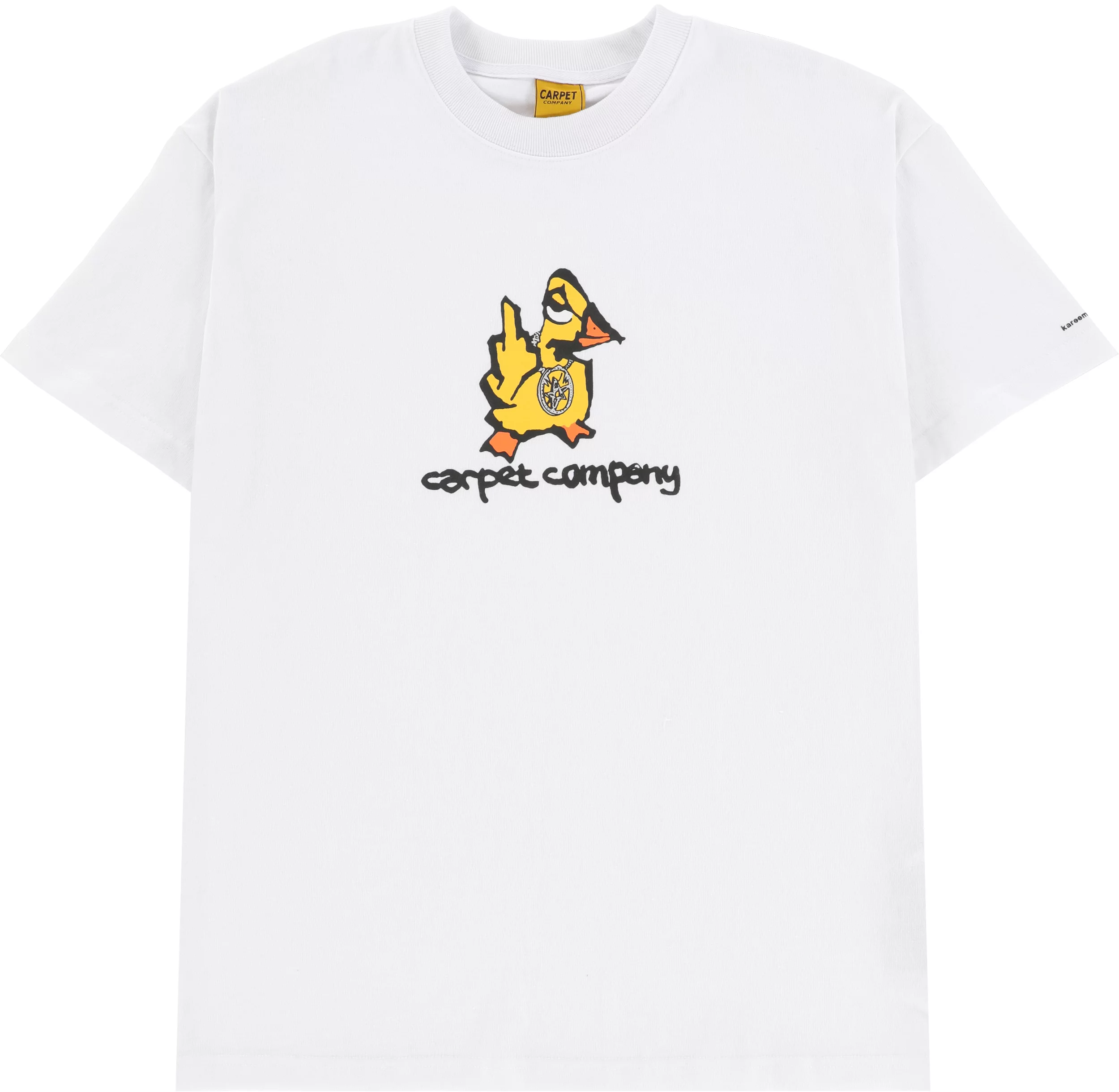 【CARPET COMPANY】 Duck You Tee White carpet-duck-you-t-shirt-white.webp
