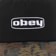 Obey Rankin Snapback Hat - black - front detail