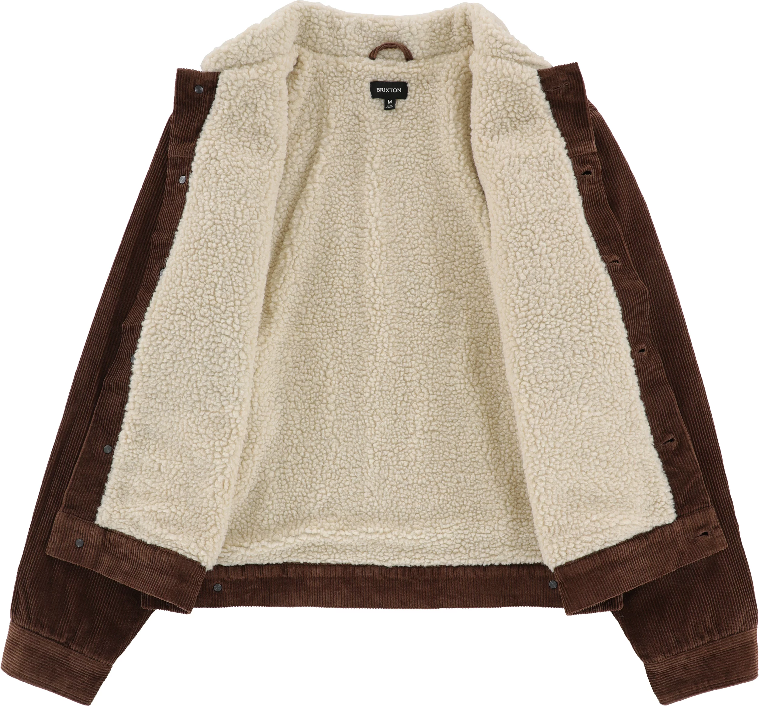 Brixton Cable Sherpa Lined Trucker Jacket - pinecone brown