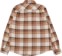 Brixton Bowery Flannel - whitecap/pinecone brown/burro brown - reverse