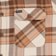 Brixton Bowery Flannel - whitecap/pinecone brown/burro brown - front detail