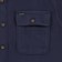 Brixton Bowery Textured Loop Twill Flannel Shirt - washed navy - front detail