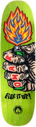 Black Label Hassan Fire It Up 9.25 Black Widow Skateboard Deck - green