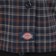 Dickies Women's Crop Work Shirt - outdoor check-navy - detail