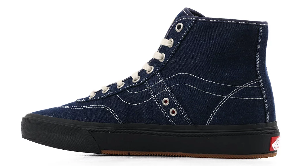 Vans Crockett Pro High Decon Skate Shoes - denim car blue  display picture 1