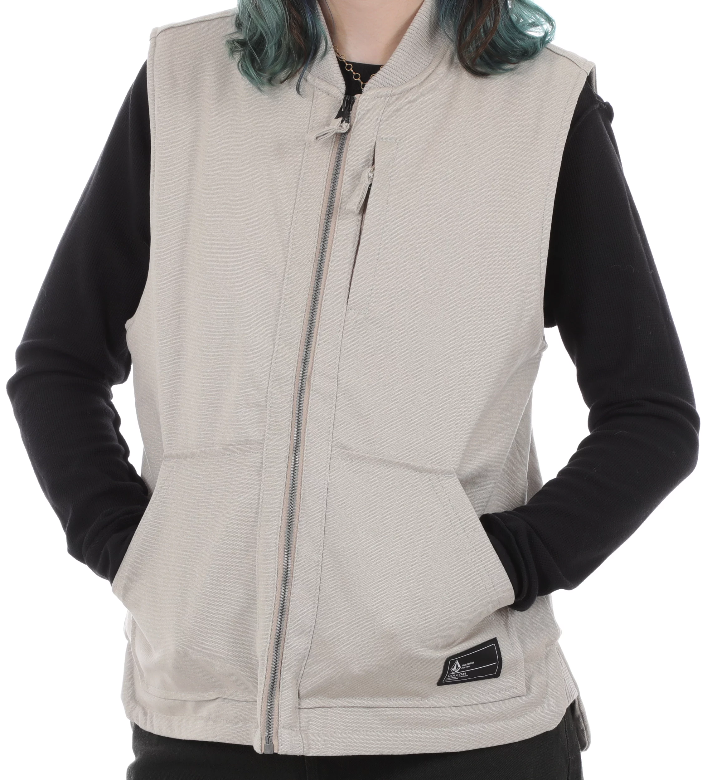 ジャケット・アウター STONE  VESTS Volcom Women's Stone Castine Vest Jacket - stone | Tactics